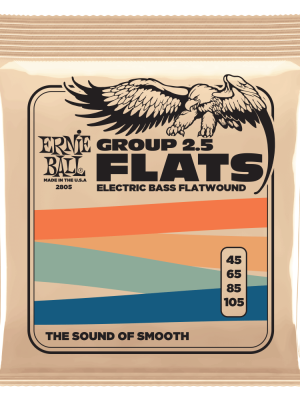 Group 2.5 Stainless Steel Flatwound Electric Bass Strings 45-105 Gauge