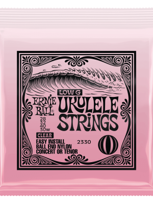 Concert/Tenor Wound Low G Nylon Ball End Ukulele Strings - Clear