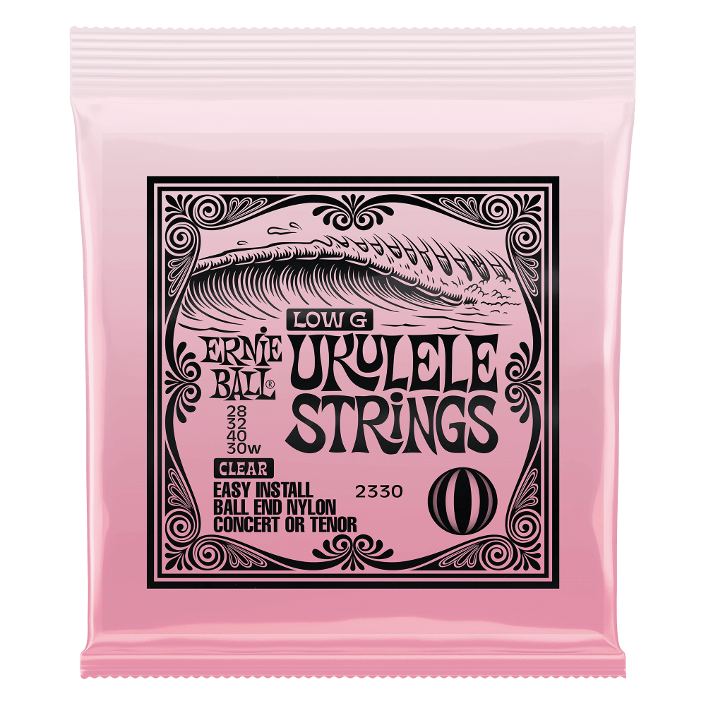 Concert/Tenor Wound Low G Nylon Ball End Ukulele Strings - Clear