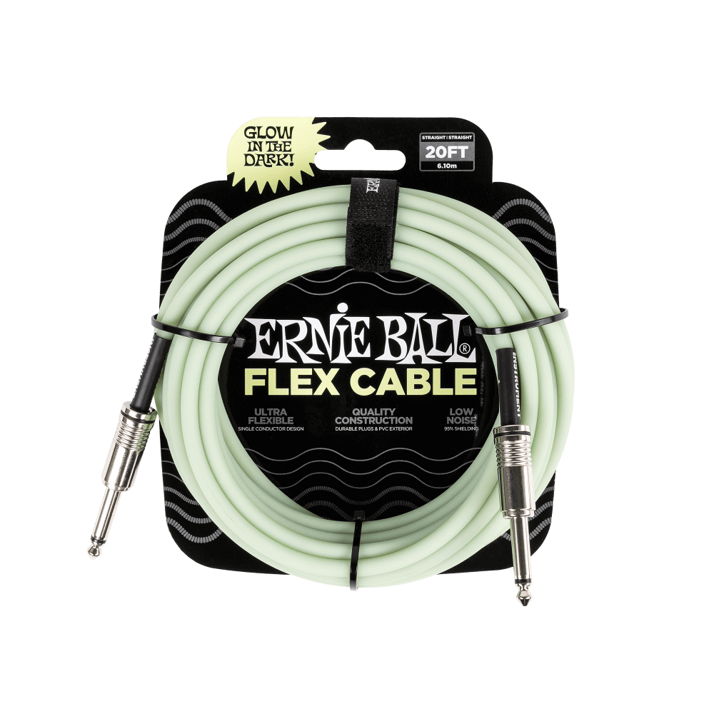 Flex Instrument Cable Straight/Straight 20ft - Glow in Dark
