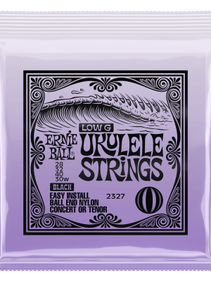 Concert/Tenor Wound Low G Nylon Ball End Ukulele Strings - Black
