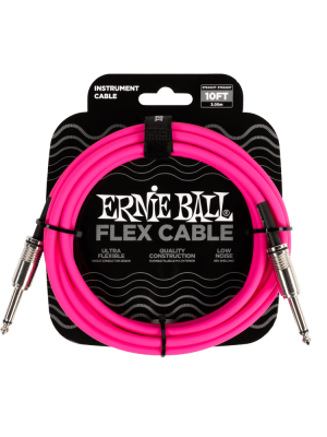 Flex Instrument Cable Straight/Straight 10ft - Pink