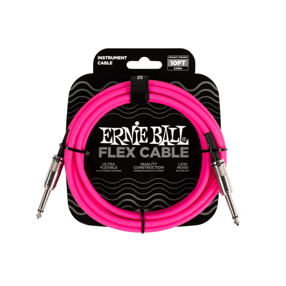 Flex Instrument Cable Straight/Straight 10ft - Pink