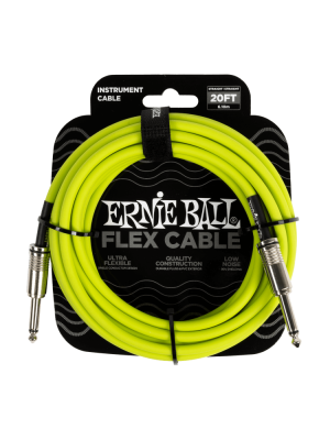Flex Instrument Cable Straight/Straight 20ft - Green