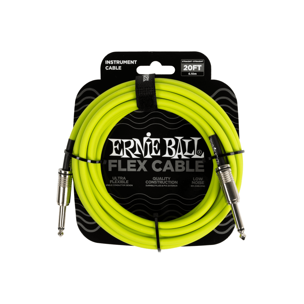 Flex Instrument Cable Straight/Straight 20ft - Green