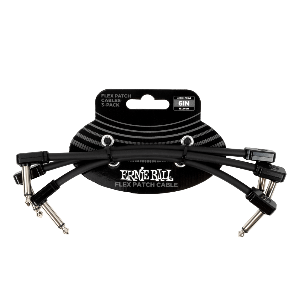 Flex Patch Cable 6in - Black - 3 Pack
