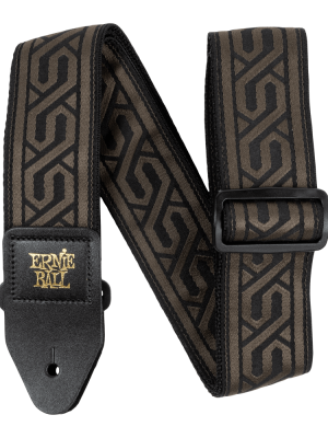 Classic Jacquard Guitar Strap/Bass Strap - Black Checkers