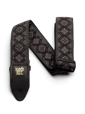 Classic Jacquard Guitar Strap/Bass Strap - Regal Black