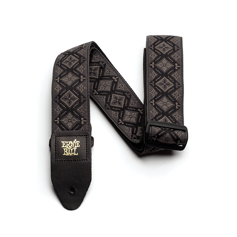 Classic Jacquard Guitar Strap/Bass Strap - Regal Black