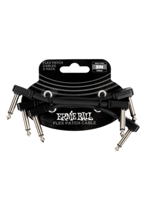 Flex Patch Cable 3in - Black - 3 Pack
