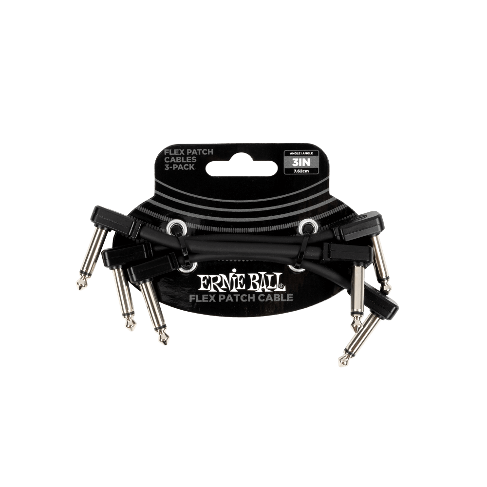 Flex Patch Cable 3in - Black - 3 Pack