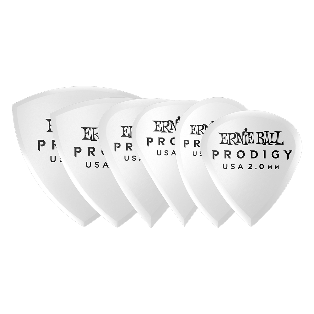 Prodigy Guitar Picks - Multipack 2.0mm White - 6 Pack