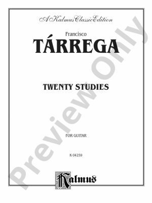Twenty Studies For Guitar By Francisco Tárrega