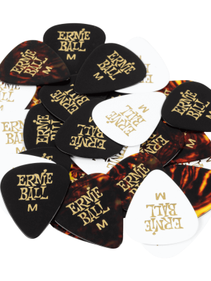 Cellulose Guitar Picks - Medium Assorted Colors - 12 Pack